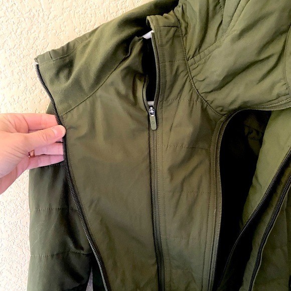 Olive Green Women's Hooded Jacket - Picture 12 of 15